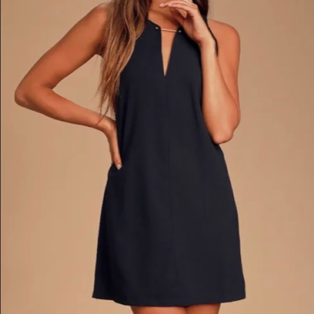 Lulus Barbell Plunge Neck Dress
